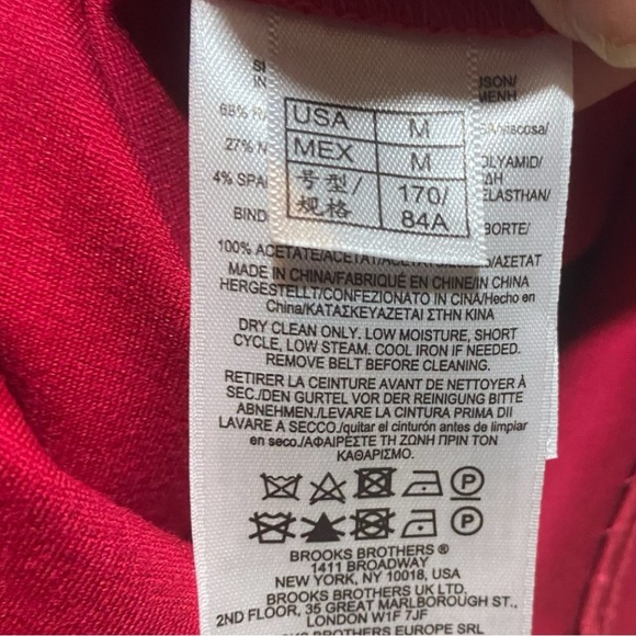 Brooks Brothers Ruffled Ponte Dress Size M Dark Pink - Picture 8 of 9